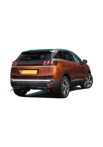 Peugeot 3008 2016 Sonrası Egzos Çıkış Krom 2 Prç. P.çelik