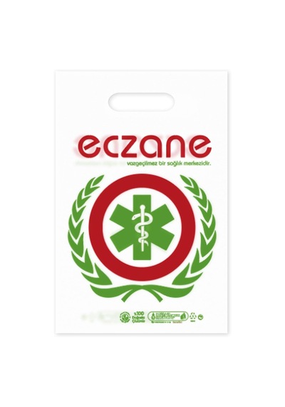 Elgeçme Eczane Poşeti No:0 20x30 Cm Tasarım 5 - 100 Adet 1