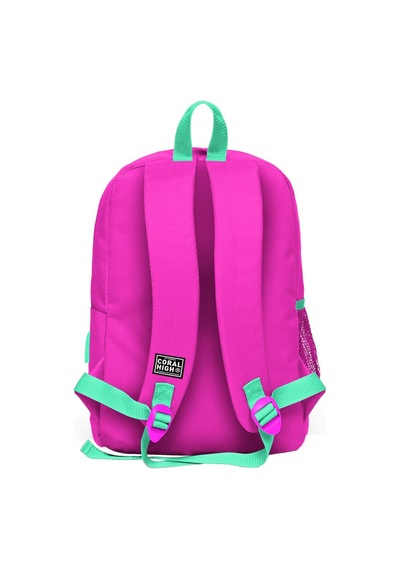 Coral High Kids Pembe Dama Desenli Usb Şarjlı Kulaklık Çıkışlı Okul Çantası