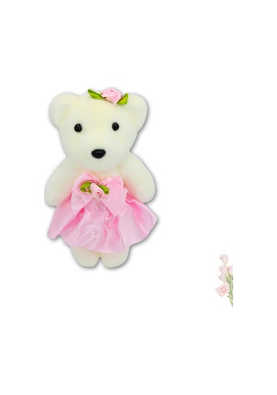 Minik Ayıcık Süs, 11Cm X 6Cm - Pembe - 10 Adet