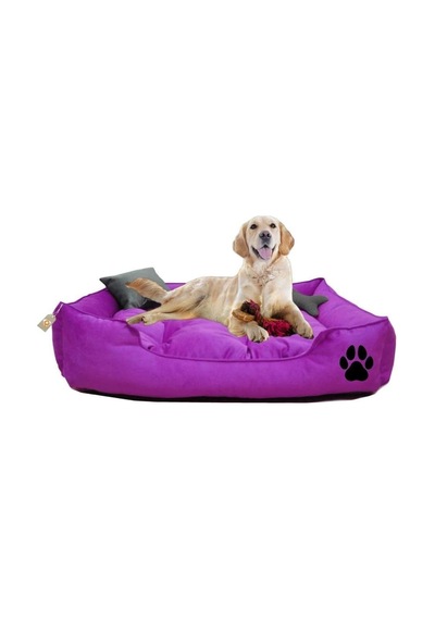 Yıkanabilir Büyük Irk Köpek Yatağı Minder 90x70cm Mor