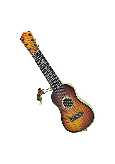 6 Telli Oyuncak Çocuk Gitarı Ispanyol Gitar Tam Hediyelik Ürün Kahverengi 50cm 2 Adet