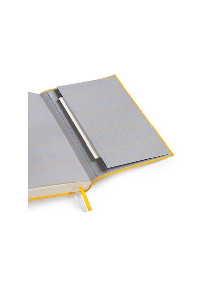 Ohh Deer Kaleido Tasarımı A5 288 Sayfa Kumaş Kapak Günlük Planlayıcı Yellow Daily Planner 12749 Sarı