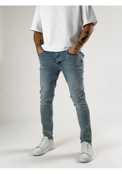 Cocopelli Slim Fit Taşlanmış Mavi Erkek Kot Pantolon Coc2718 Mavi