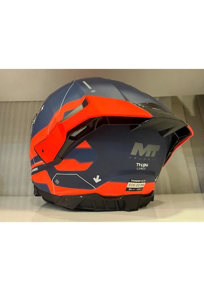 Kask Mt Thunder 4r Sv Lumex C24 Mat Turuncu Turuncu/mavi