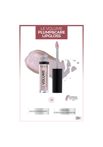 Note Cosmetique Le Volume Plump & Care Lipgloss Nemlendirici Dudak Parlatıcısı - 18 Only You - Pembe
