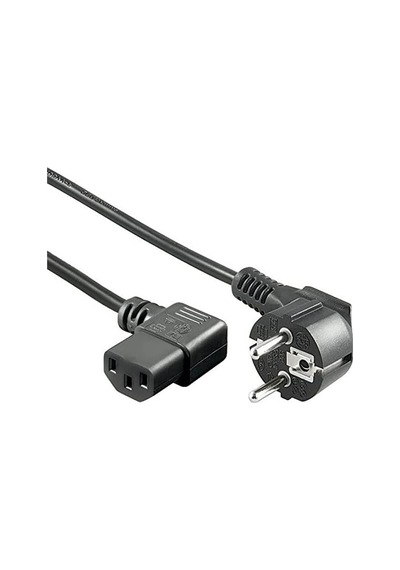 C13 Power Güç Kablosu 90° Derece L Uç Sol Açılı - 1.8 mt