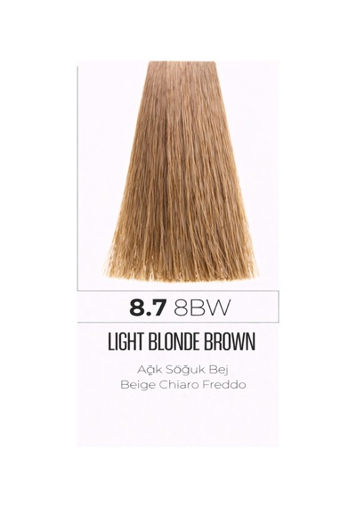 Dna Saç Boyası Kalıcı Profesyonel Krem Boya Yoğun Pigment & Parlaklık 8.7 Açık Kumral Kahve 100 Ml