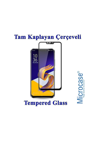 Microcase Asus Zenfone 5 Ze620Kl Tam Kaplayan Çerçeveli Cam Korum