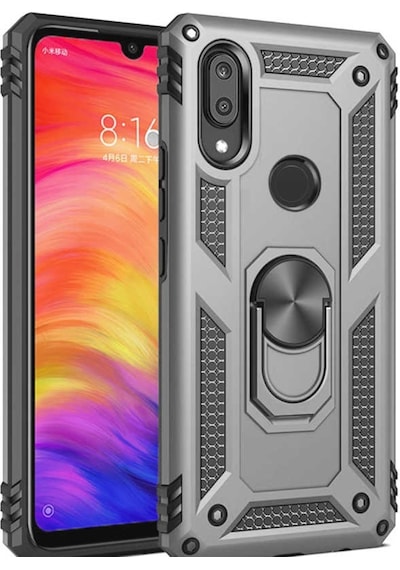 Huawei P Smart 2019 Yüzüklü Standli Vega Kilif Ekran Koruyucu 510330881