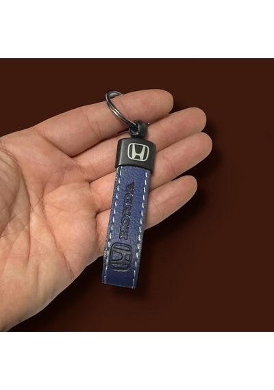 Honda Yazılı Ve Logolu Anahtarlık Lacivert Termo Deri
