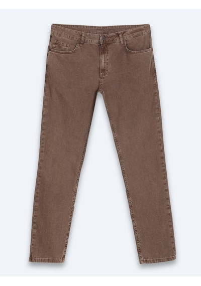 Kip Kahverengi Regular Fit Denim %100 Pamuk Pantolon