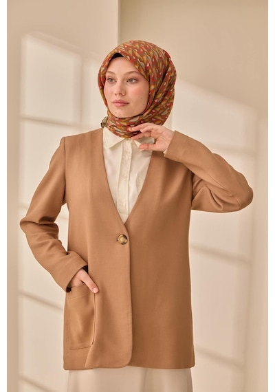 Silk Home Aura Eşarp 140006-17 Haki, Yanık Sarı, Vizon, Mercan
