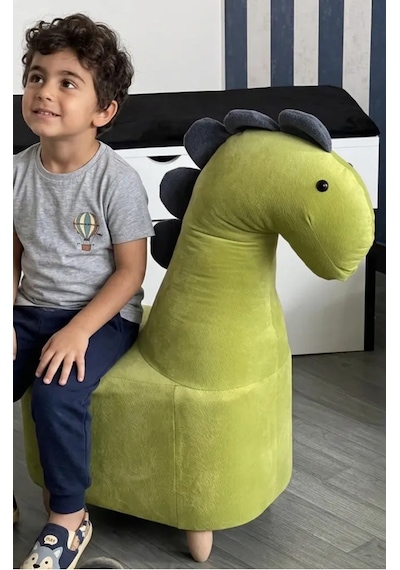 Zooturak Dinozor Puf Çocuk Koltuğu Yeşil - Açık Yeşil