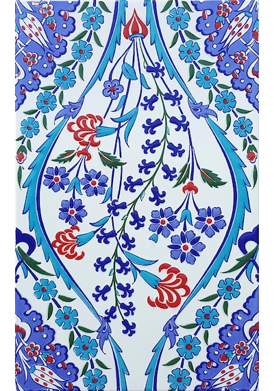 Armada Çini 25x40 Cm Sp 418 Göbekli Kütahya İznik Çini Seramik Ka