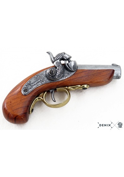 Denix Usa 1850deringer Mini Pistol 17cm Koleksiyon Obje