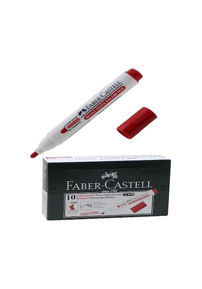 Faber-Castell Beyaz Tahta Kalemi Kırmızı 10'Lu Doldurulabilir W20