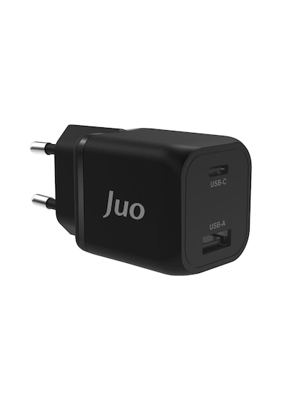 Juo 35W GaN USB C + A Şarj Aleti Apple Uyumlu iPhone & iPad Samsung PPS PD QC4.0 Type Hızlı Cihazı Siyah