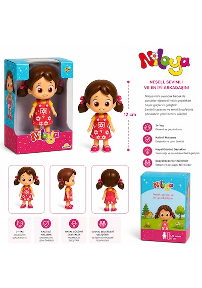 Niloya Mini Oyuncak Bebek 12 Cm Sevimli Figür Niloya - Tospik
