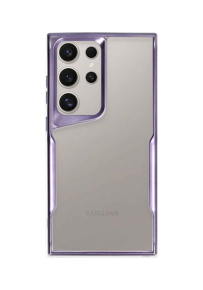 Samsung Galaxy  Uyumlu,  S23 Ultra Kılıf Boyi Silikon Kapak - Derin Mor