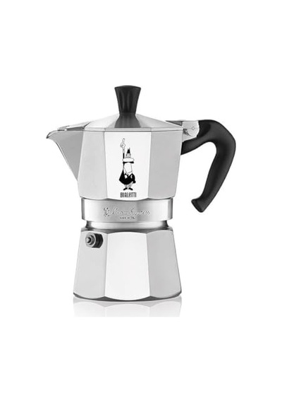 Bialetti - Moka Express: 4 Cups Ocak Üstü Espresso Pişirici - 190ml - Gümüş Renk - Alüminyum Gövde - Patentli Güvenlik Valfi - Tüm Ocak Türleri İçin Uygundur İndüksiyon Hariç