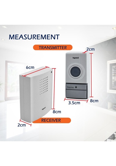 Legrand 094250 Kablosuz Zil Duracell Pil Dahil