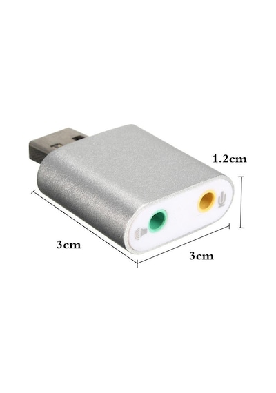 7.1 Mikrofon Destekli 7 Kanal Çift Girişli Harici USB Ses Kartı