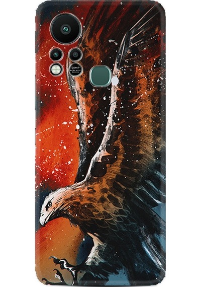 Infinix Hot 11S Kilif Silikon Desen Kartal Uçarken 1718 553296734