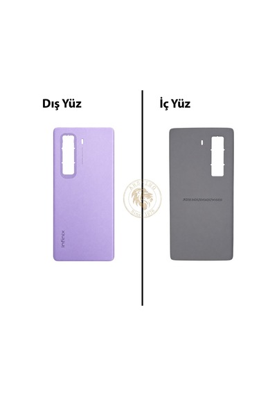 Infinix Hot 50 Pro Plus Mor Uyumlu Arka Kapak Arka Cam Batarya Pil Kapağı Lazer Kesim Back Cover Diğer