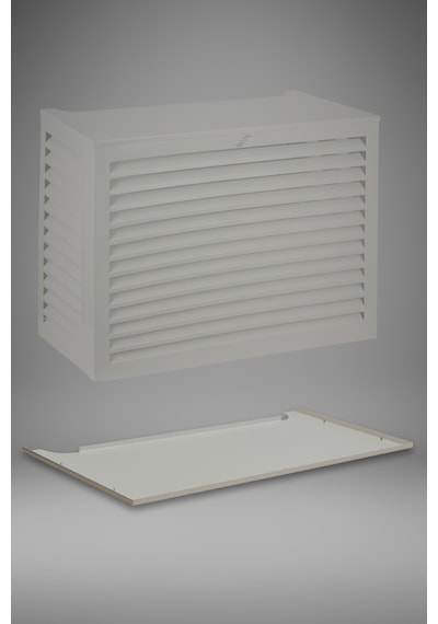 Klima Motoru/dış Ünite Gizleme/koruma Kafesi S Alt Panel Açık Gri