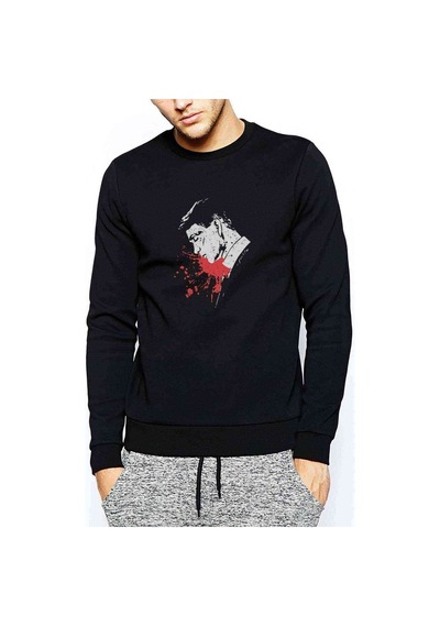 Peaky Blinders Tommy Shelby Splatter Baskılı Erkek Sweatshirt (529012188)