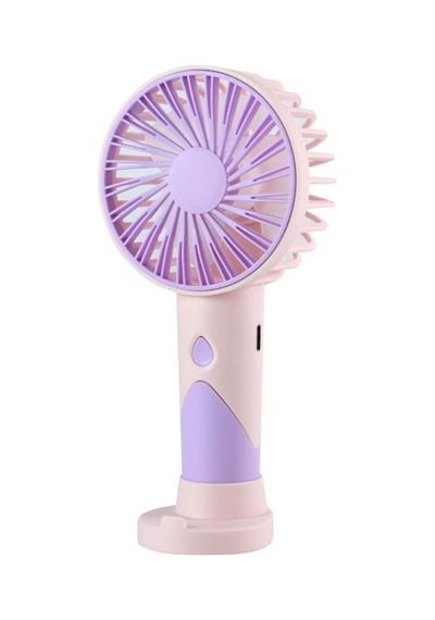 Feny Fn-f20 Pembe-mor Kademeli Ultra Sessiz Şarjlı Taşınabilir 500mah Mini El Fanı