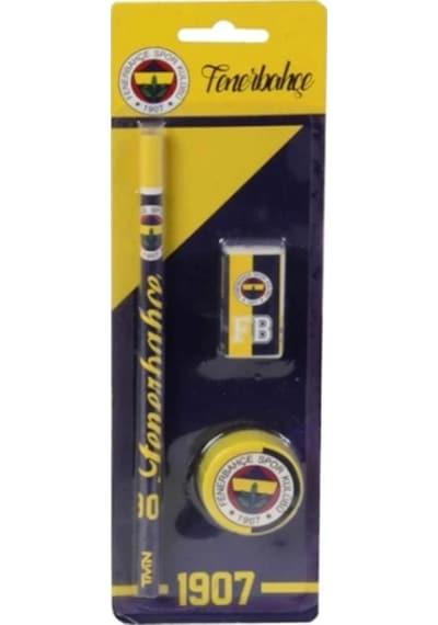Tmn Fenerbahçe Kırtasiye Seti Kalemtraş+silgi Lisanslı Çok Renkli