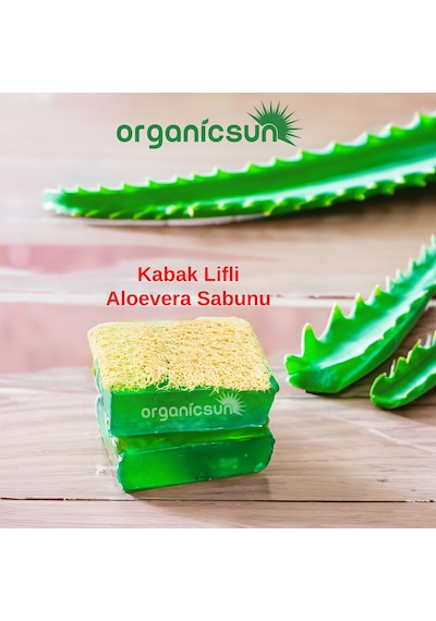 Organicsun Doğal Kabak Lifli Aloe Vera Sabunu 2 x 120 G