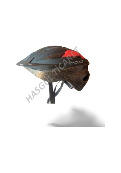Hsgl Bisiklet Kask Vernıon Siyah Kırmızı Flaşörlü Beden L 57-62 B