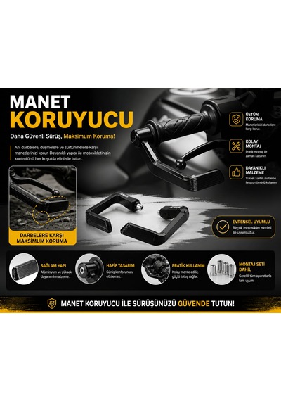 Dekoratif Motosiklet Manet Koruyucu Seti
