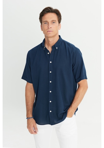 AC&Co / Altınyıldız Classics Erkek Lacı %100 Pamuk Comfort Fit Rahat Kesim Düğmeli Gömlek Yaka Armürlü Gömlek Lacı AC&Co / Altınyıldız Classics Erkek Lacı %100 Pamuk Comfort Fit Rahat Kesim Düğmeli Gömlek Yaka Armürlü Gömlek Lacı