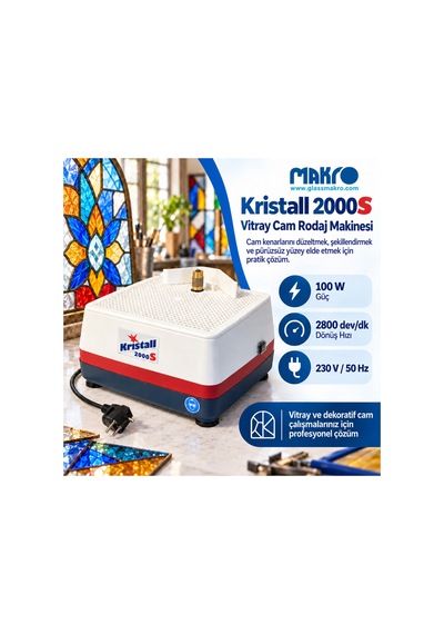 Kristall 2000s Vitray Cam Rodaj Ve Taşlama Makinesi