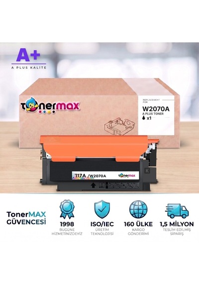 Hp 117a W2070a Siyah Uyumlu Toner A Plus / Color Laser 150a / 150nw / Mfp 178nw / Mfp 179fnw