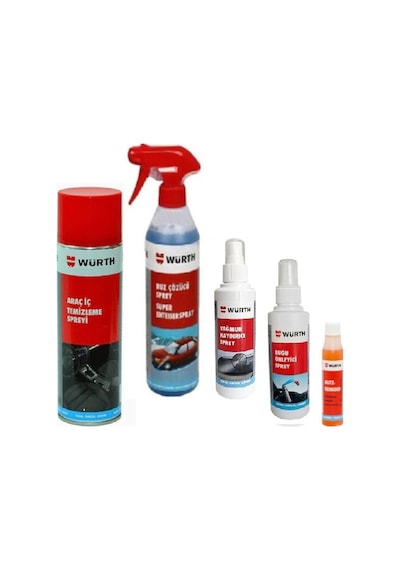 Würth Buz Çözücü Sprey & Yağmur Kaydırıcı & Buğu Önleyici & Araç Içi Temizleme Sprey Çok Renkli