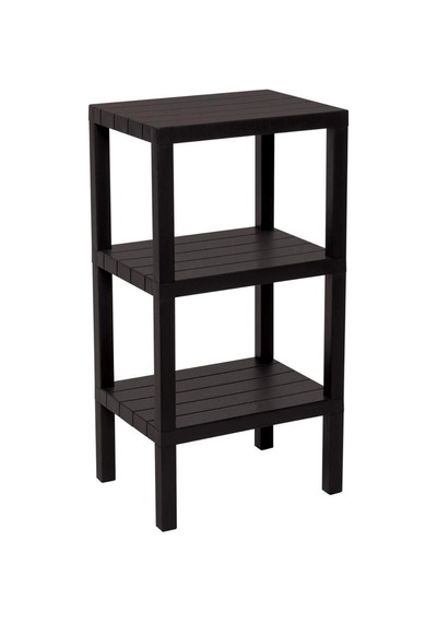 3 Raflı Siyah Modüler Ünite Plastik 38x29x74 Cm 5468 Çok Renkli