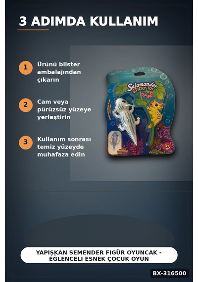 Yapışkan Semender Figür Oyuncak - Eğlenceli Esnek Çocuk Oyuncak Modeli Bx-316500