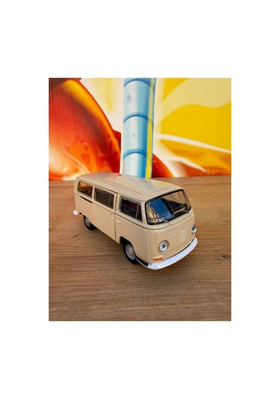 Volkswagen Otobüs T2 Diecast Model Araba Volkswagen Minibüs Krem
