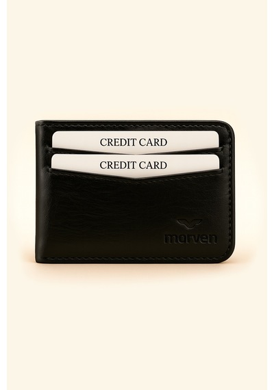 Morven Erkek Siyah %100 Deri Cüzdan Kartlık 26mc052004001 Siyah