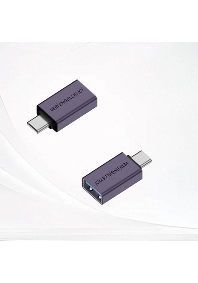 Usb To Type-c Data Blocker - Veri Engelleyici Mor Otgbu
