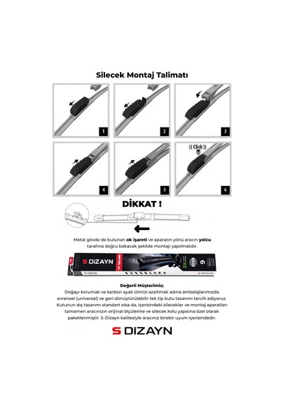 S-dizayn Seat Exeo Ön Cam Silecek Seti 2008-2014 Premium Araca Özel 55-55 Cm A+ Kalite