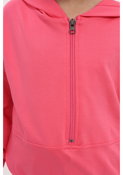 Toontoy Kids Kız Çocuk 2'li Takım Kapüşonlu Fermuarlı Sweatshirt & Beli Paçası Lastikli Jogger Eşofman Altı - 2 İplik Fuşya Toontoy Kids Kız Çocuk 2'li Takım Kapüşonlu Fermuarlı Sweatshirt & Beli Paçası Lastikli Jogger Eşofman Altı - 2 İplik Fuşya