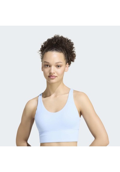 Adidas Studio All Me Kadın Mavi Hafif Destekli Sporcu Sütyeni Kx3161