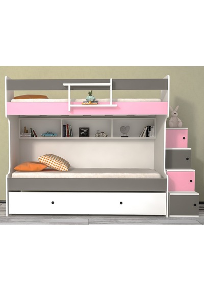 Napoli Yavrulu Seyyar Merdivenli Ranza Pgb M2 90 x 190 CM