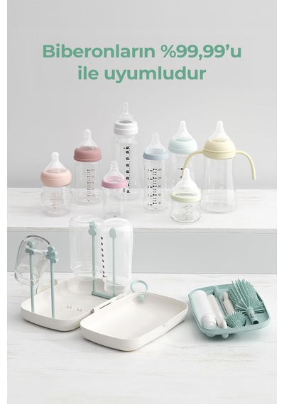 Momcozy Biberon Fırça Seti 7 Si 1 Arada Bebek Biberonu Fırça Seti Ve Kurutma Standı